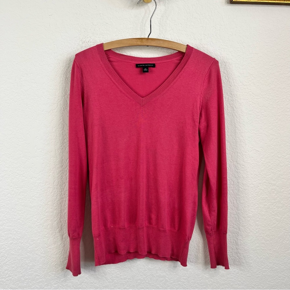 Banana Republic Silk Blend V Neck Sweater